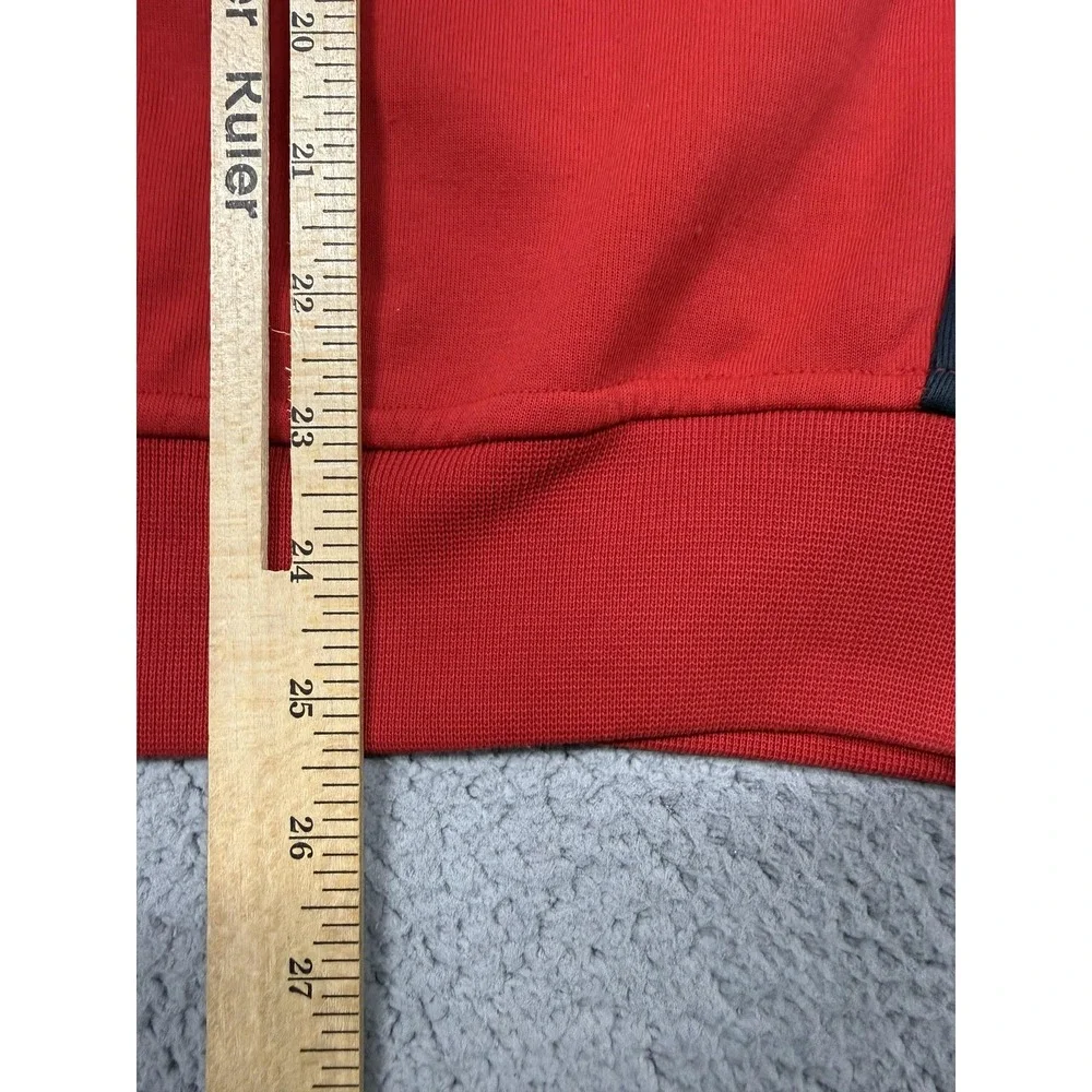 Polo Ralph Lauren Ski USA Vest Mens Small Red Fleece Graphic‎ Hooded Zip Polo